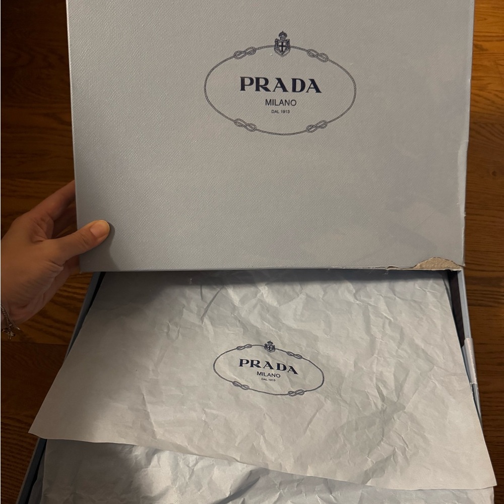Prada Midnight Blue Velvet Heeled Boots - Picture 8 of 8